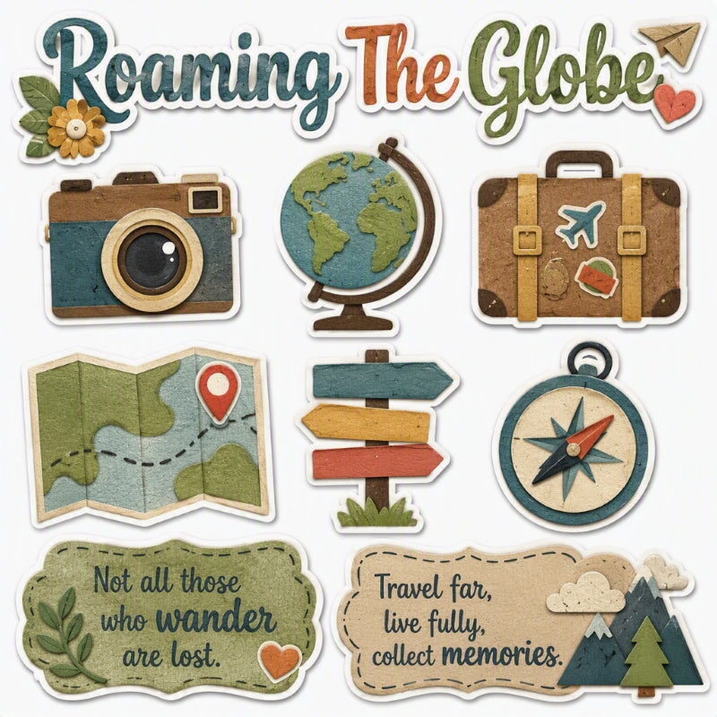 Roaming The Globe-Premade Cutout Set