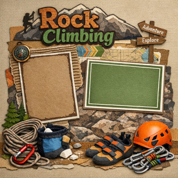 Rock Climbing-Premade Scrapbook Page