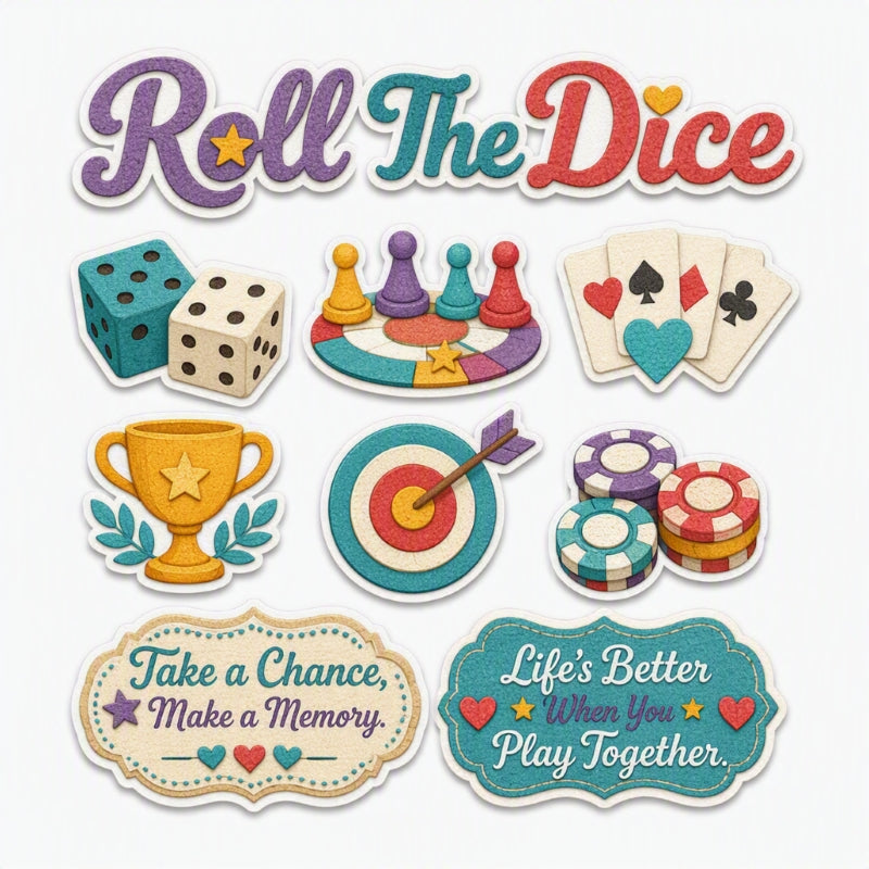 Roll The Dice-Premade Cutout Set