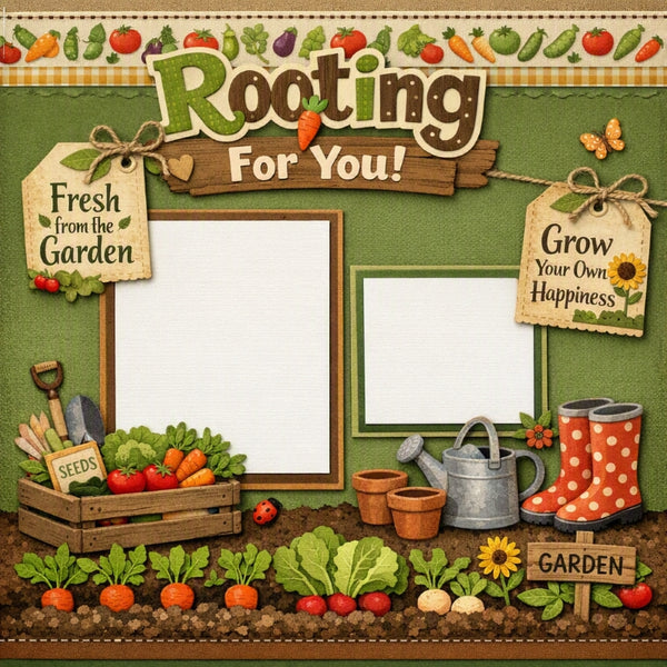 Rooting For You!-Premade Scrapbook Page