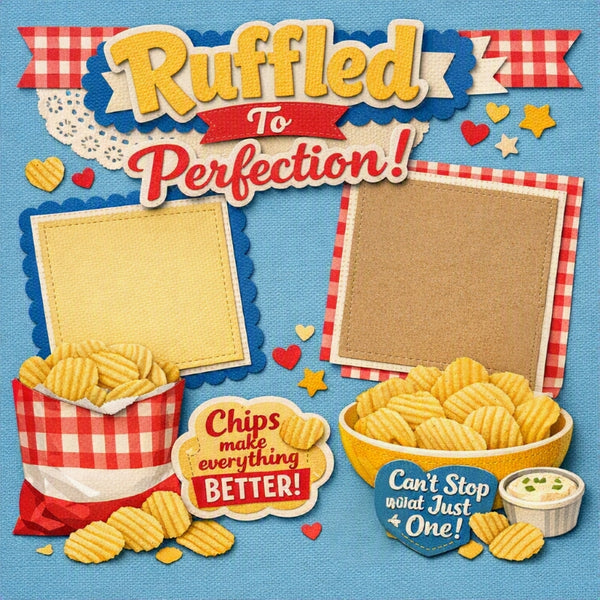 Ruffled To Perfection!-Premade Scrapbook Page