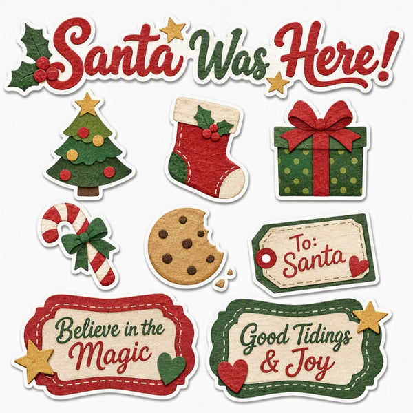 Santa Was Here!-Premade Cutout Set