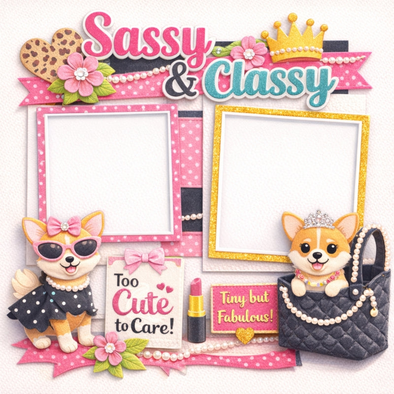 Sassy & Classy-Premade Scrapbook Page