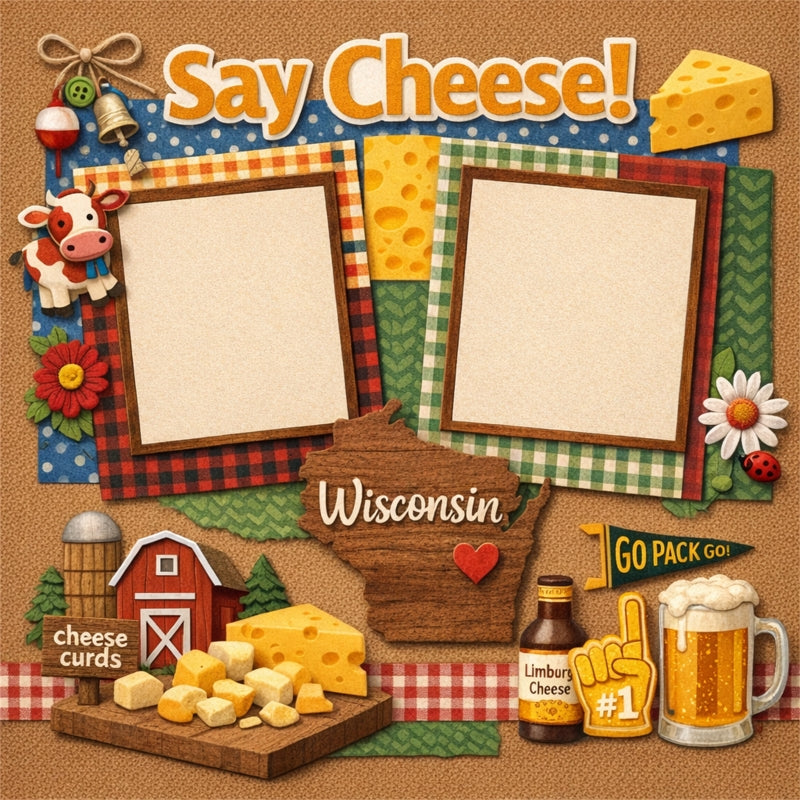 Say Cheese!-Premade Scrapbook Page
