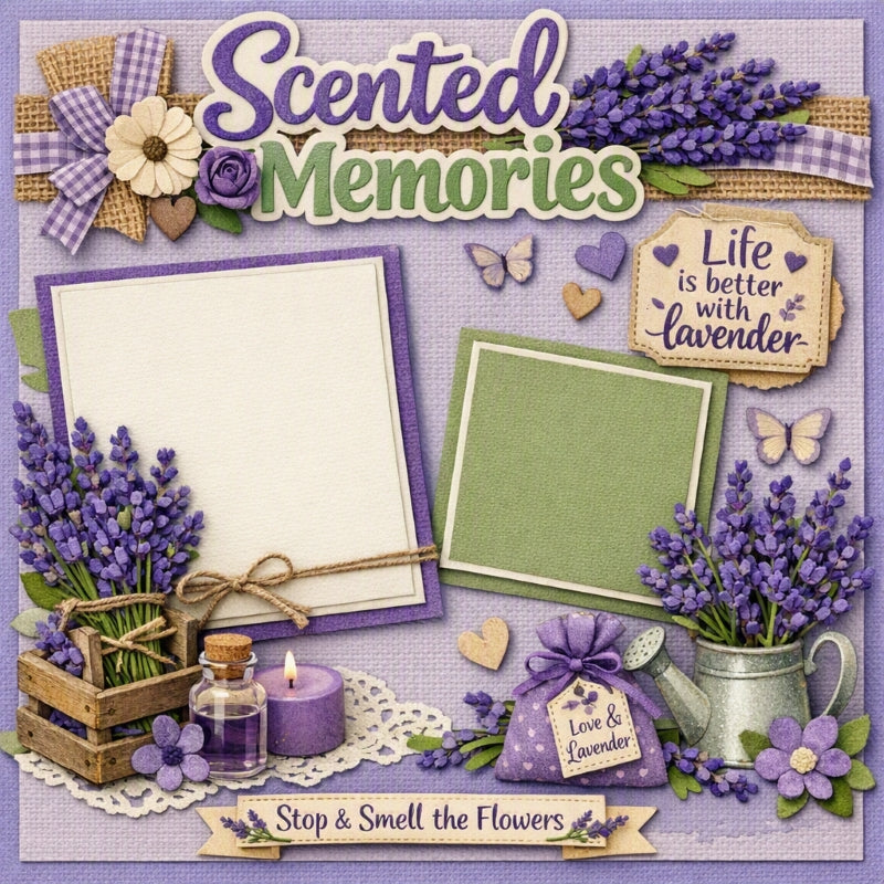 Scented Memories-Premade Scrapbook Page