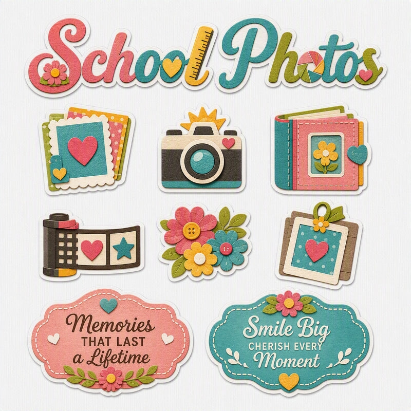 School Photos-Premade Cutout Set