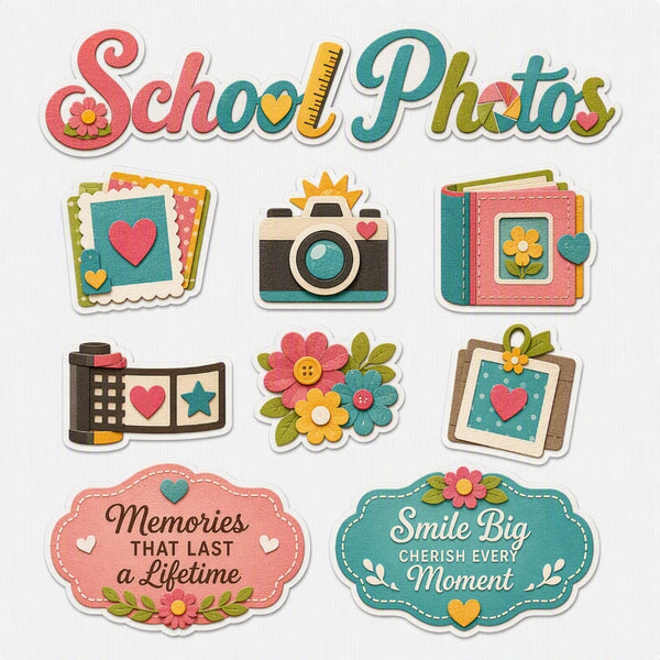 School Photos-Premade Cutout Set
