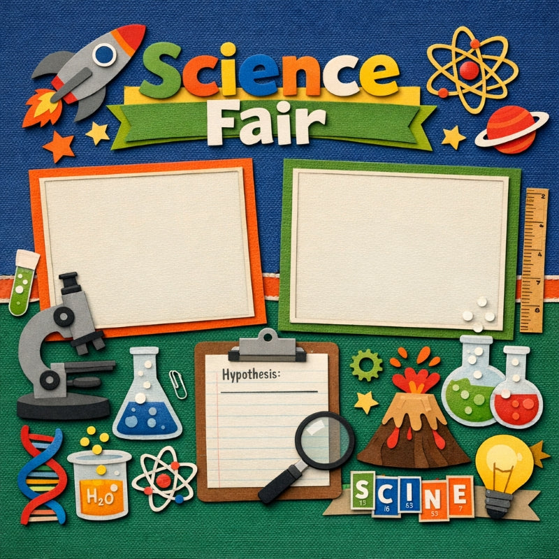 Science Fair-Premade Scrapbook Page