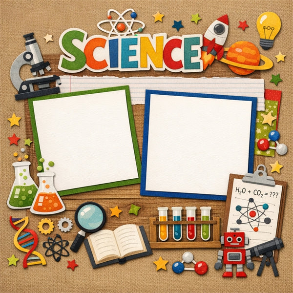 Science-Premade Scrapbook Page