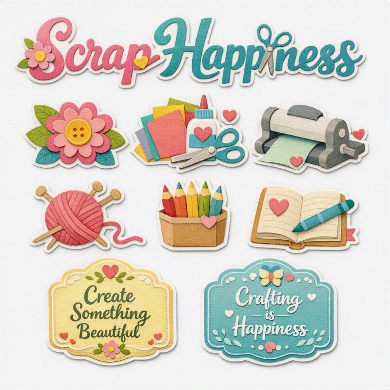 Scrap Happiness-Premade Cutout Set