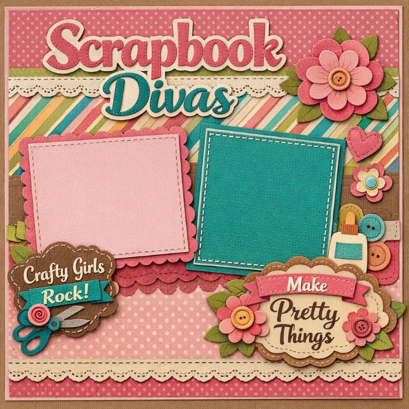 Scrapbook Divas-Premade Scrapbook Page