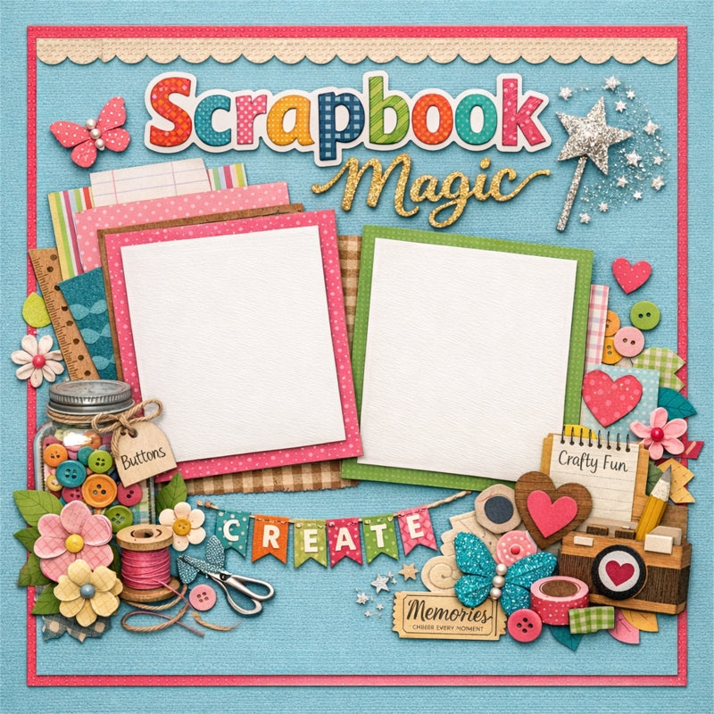 Scrapbook Magic-Premade Scrapbook Page