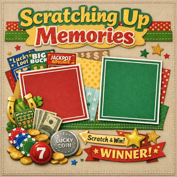 Scratching Up Memories-Premade Scrapbook Page