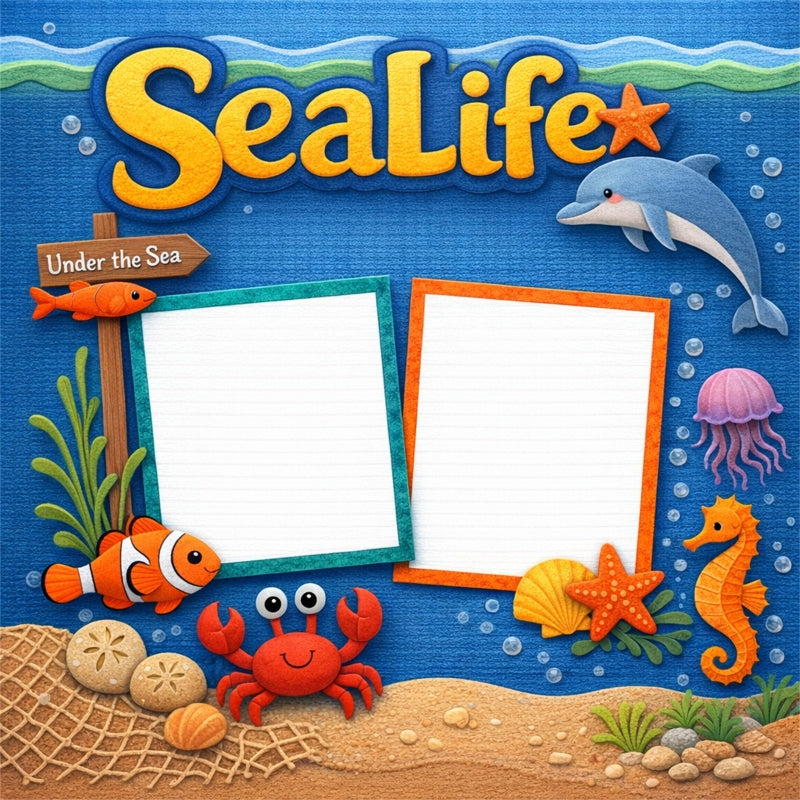 Sealife-Premade Scrapbook Page