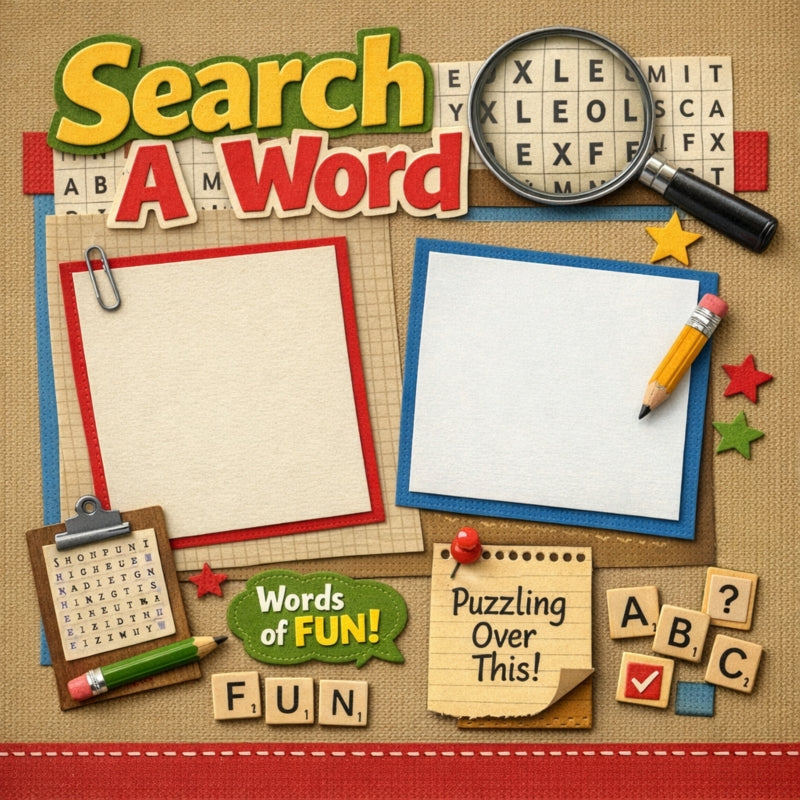 Search A Word-Premade Scrapbook Page