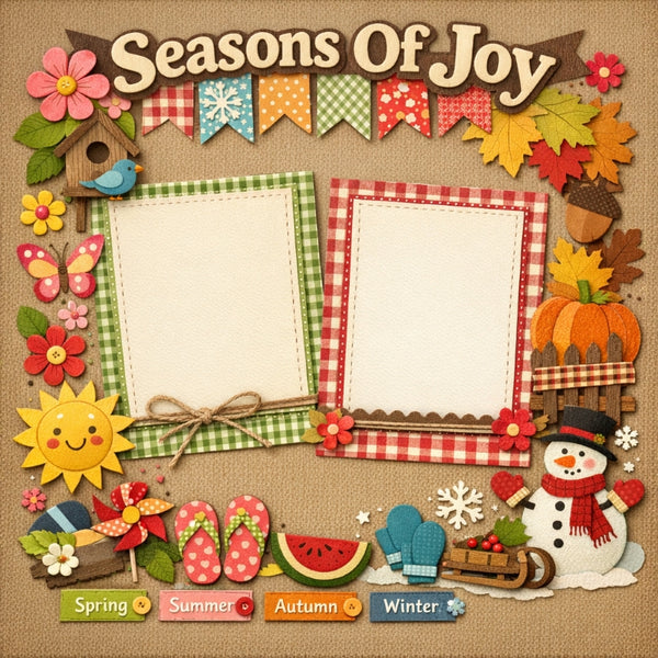 Seasons Of Joy-Premade Scrapbook Page