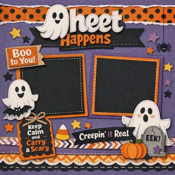 Sheet Happens-Premade Scrapbook Page