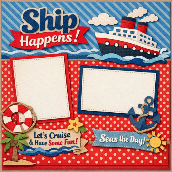 Ship Happens!-Premade Scrapbook Page