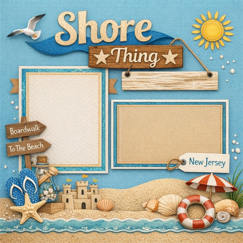 Shore Thing-Premade Scrapbook Page