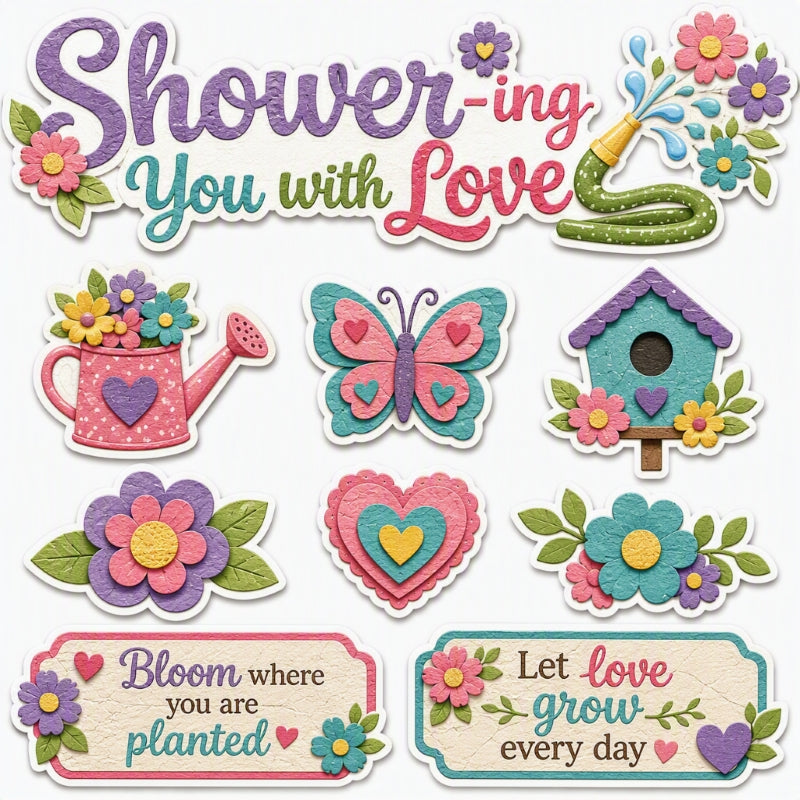 Shower-ing You with Love-Premade Cutout Set