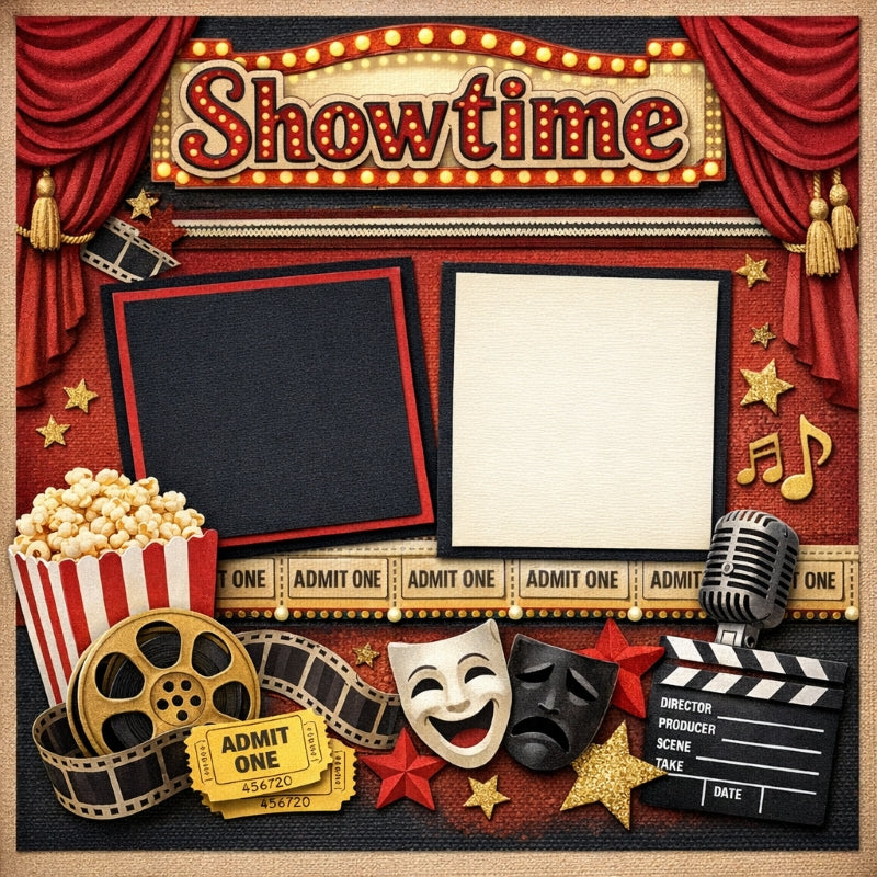 Showtime-Premade Scrapbook Page