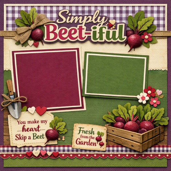 Simply Beet-itful-Premade Scrapbook Page