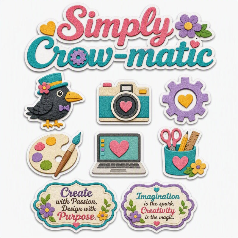 Simply Crow-matic-Premade Cutout Set