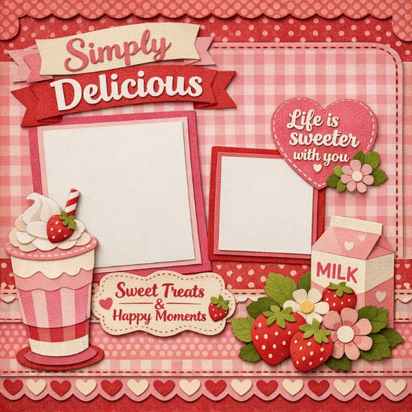 Simply Delicious-Premade Scrapbook Page