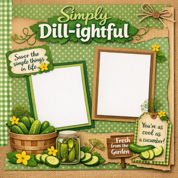 Simply Dill-ightful-Premade Scrapbook Page