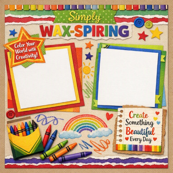 Simply Wax-Spiring-Premade Scrapbook Page