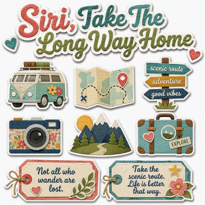 Siri, Take The Long Way Home-Premade Cutout Set