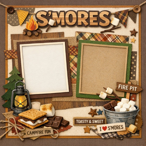 S'Mores-Premade Scrapbook Page