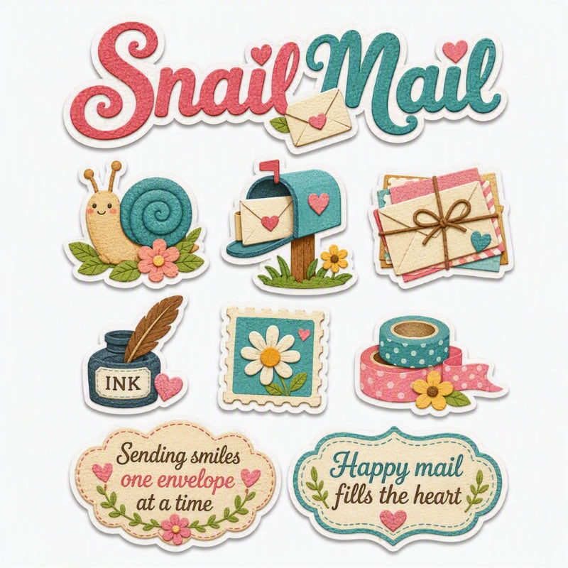 Snail Mail-Premade Cutout Set