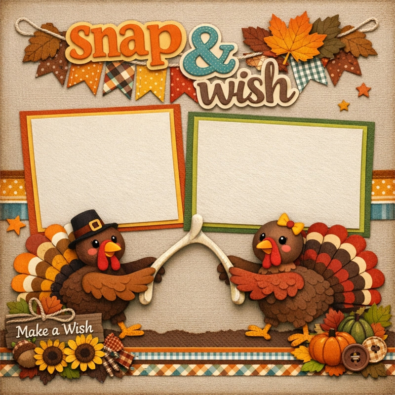 Snap & Wish-Premade Scrapbook Page