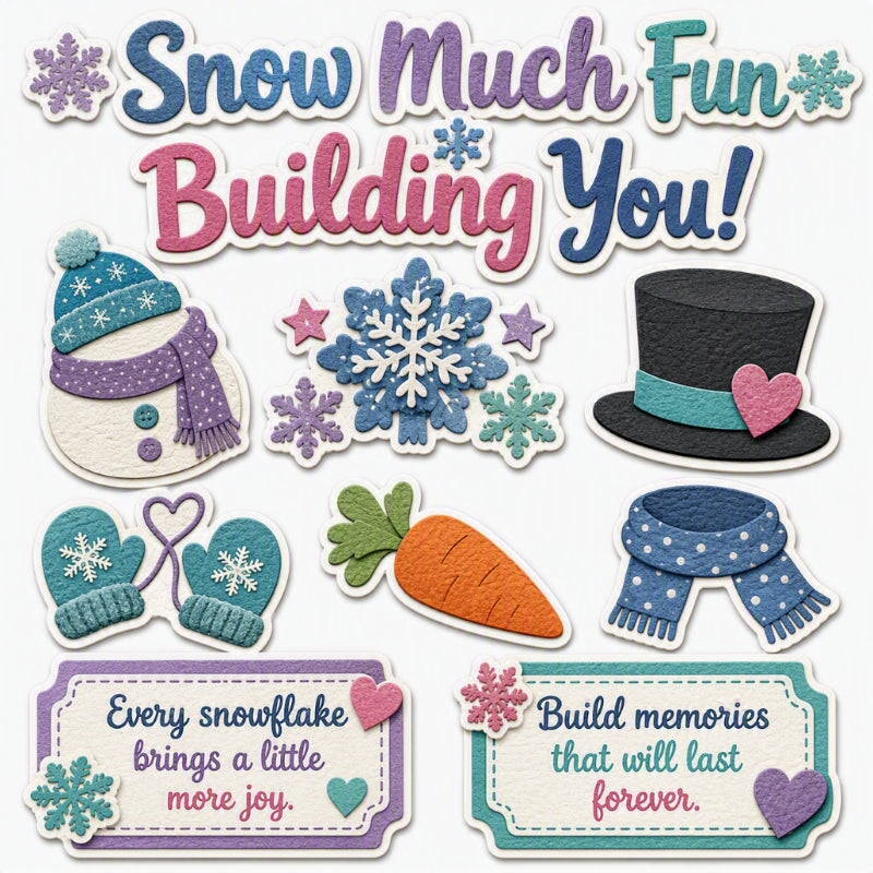 Snow Much Fun Building You!-Premade Cutout Set