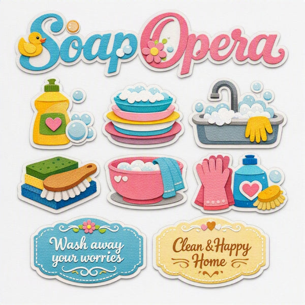 Soap Opera-Premade Cutout Set