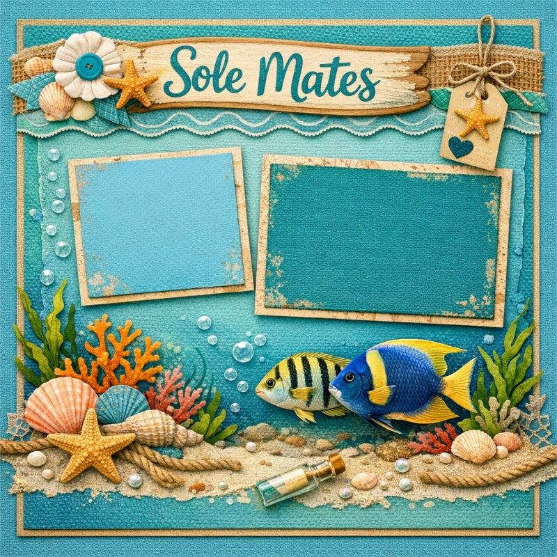 Sole Mates-Premade Scrapbook Page