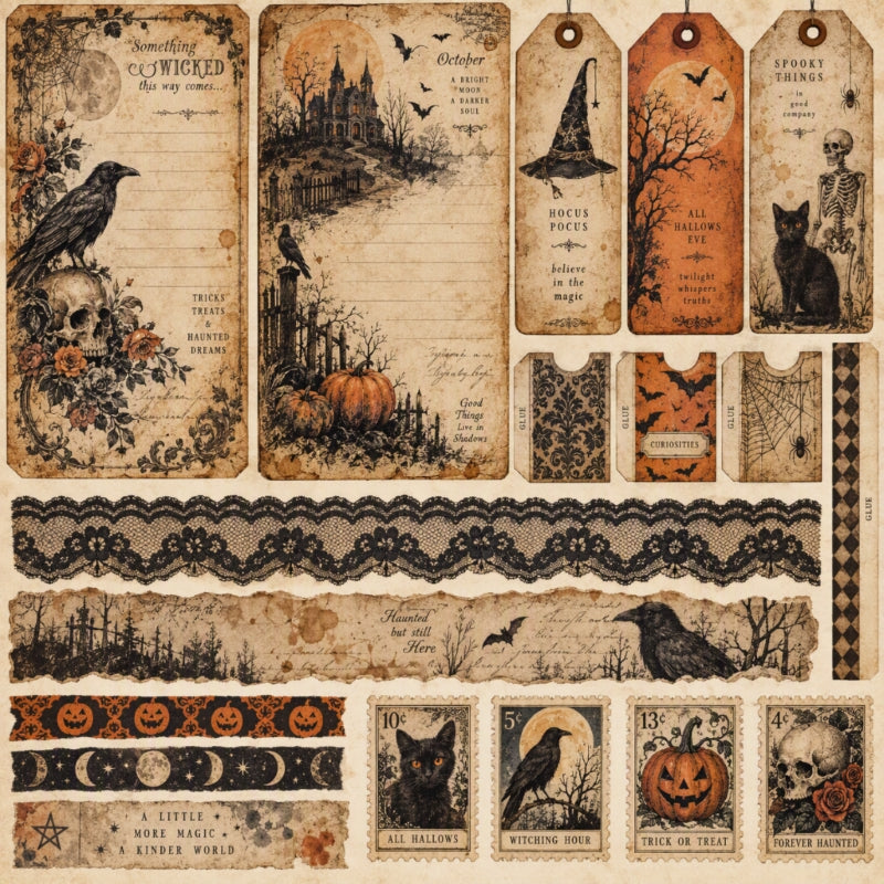 Something Wicked-Premade Junk Journal Page