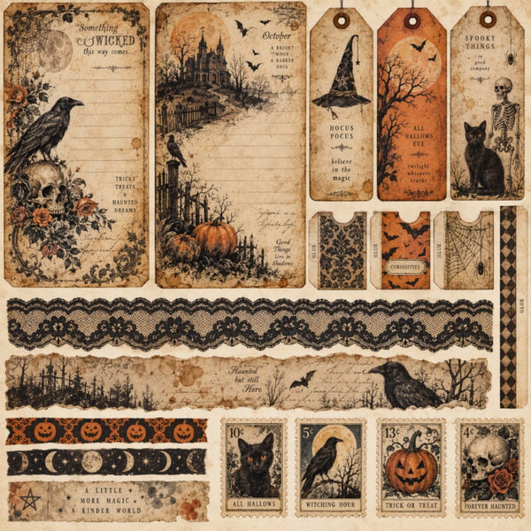 Something Wicked-Premade Junk Journal Page