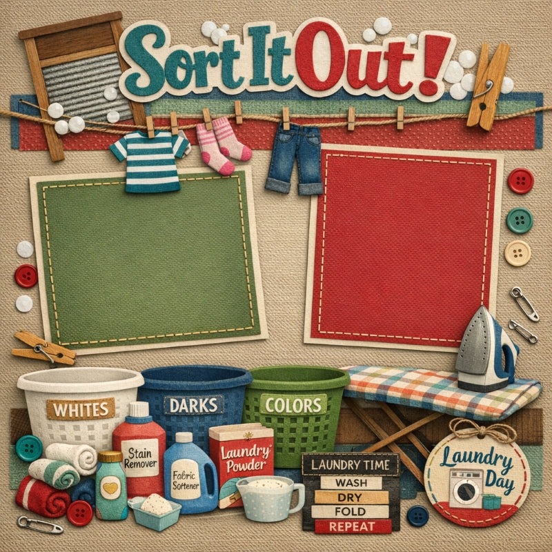 Sort It Out!-Premade Scrapbook Page