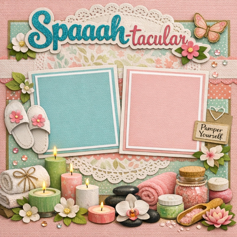 Spaaah-tacular-Premade Scrapbook Page