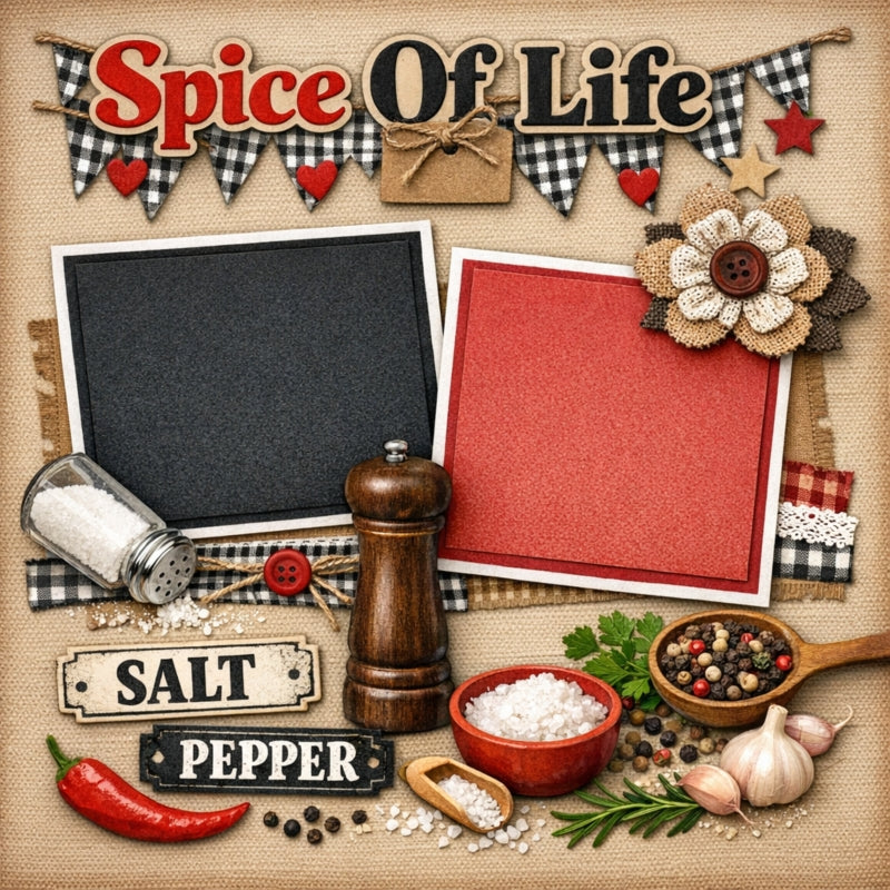Spice Of Life-Premade Scrapbook Page