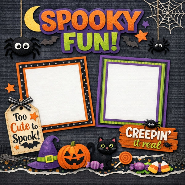 Spooky Fun!-Premade Scrapbook Page
