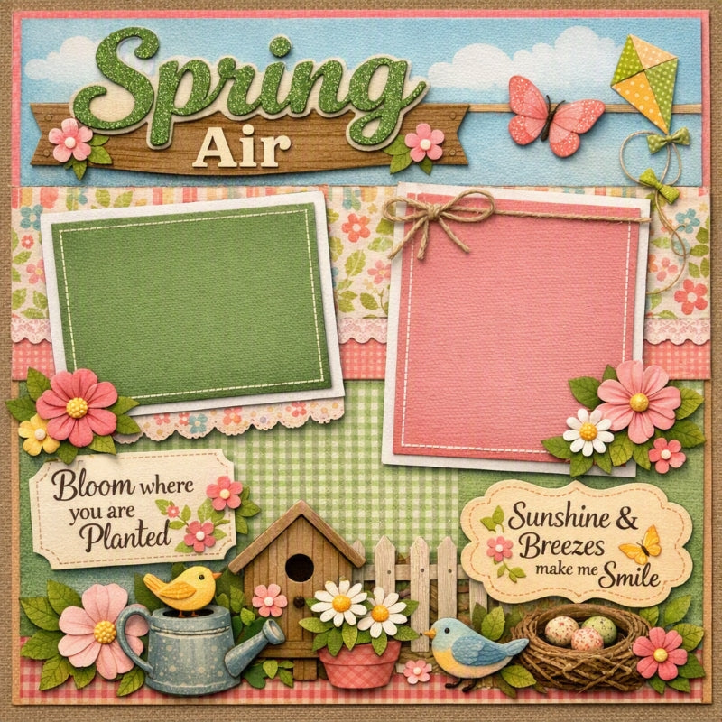 Spring Air-Premade Scrapbook Page