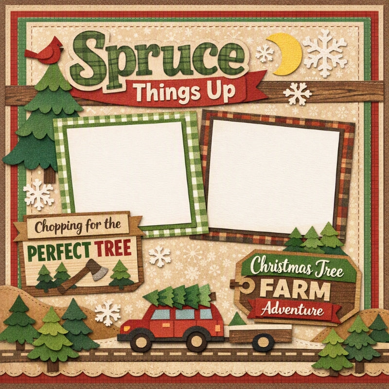 Spruce Things Up-Premade Scrapbook Page
