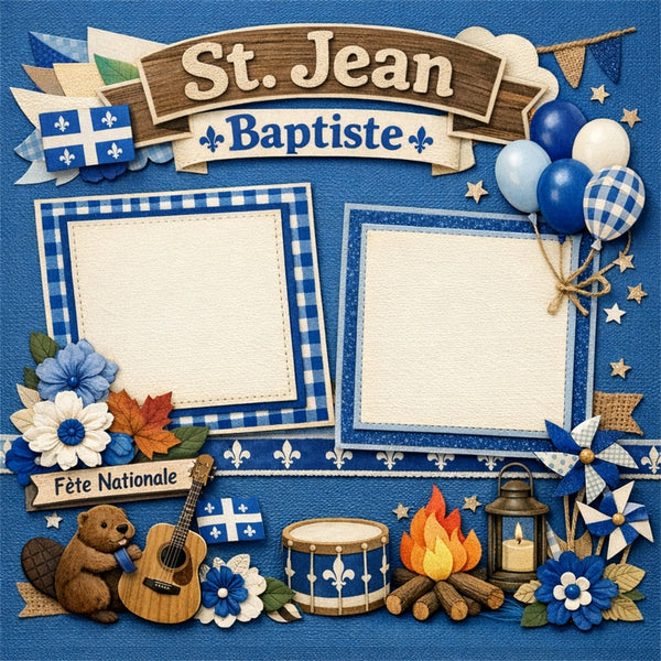 St. Jean Baptiste-Premade Scrapbook Page