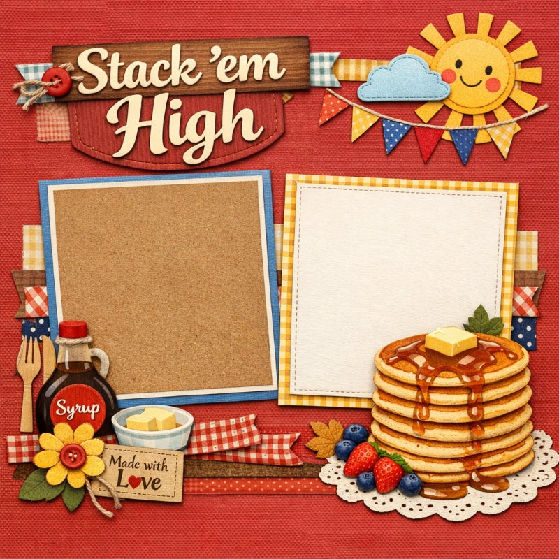 Stack'em High-Premade Scrapbook Page