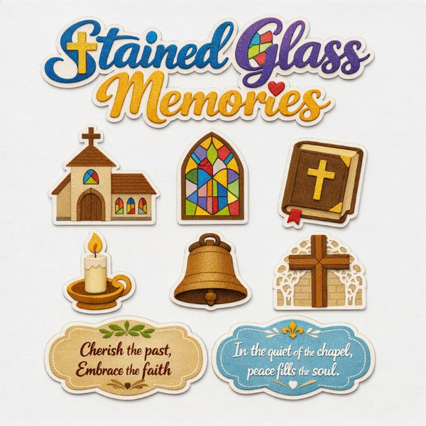 Stained Glass Memories-Premade Cutout Set