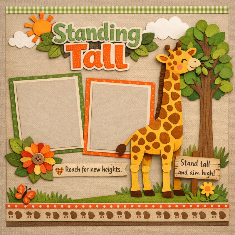 Standing Tall-Premade Scrapbook Page