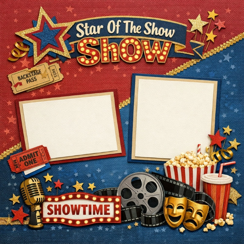 Star Of The Show-Premade Scrapbook Page